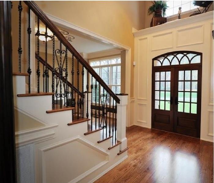 Staircase in entryway of home