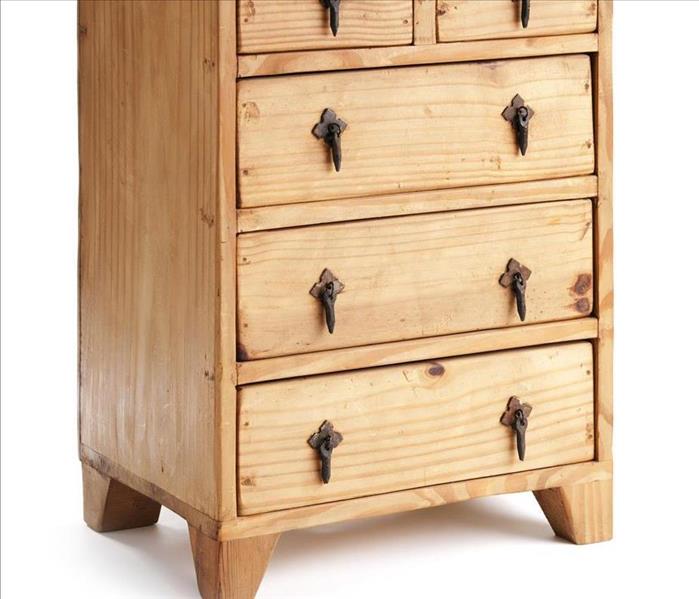 light brown wooden chest